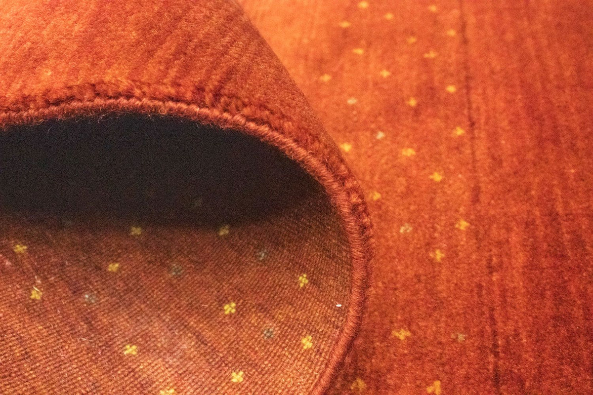 Biegacz Dywan Gabbeh - Loribaft Perski - 266 x 70 cm - czerwony