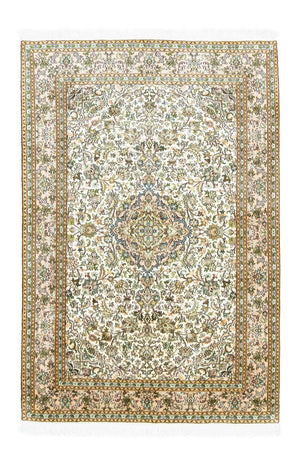 Jedwabny dywan - Kashmir Silk - 183 x 125 cm - beżowy