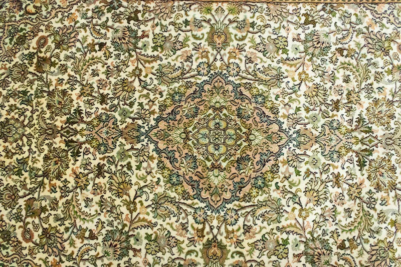Jedwabny dywan - Kashmir Silk - 183 x 125 cm - beżowy