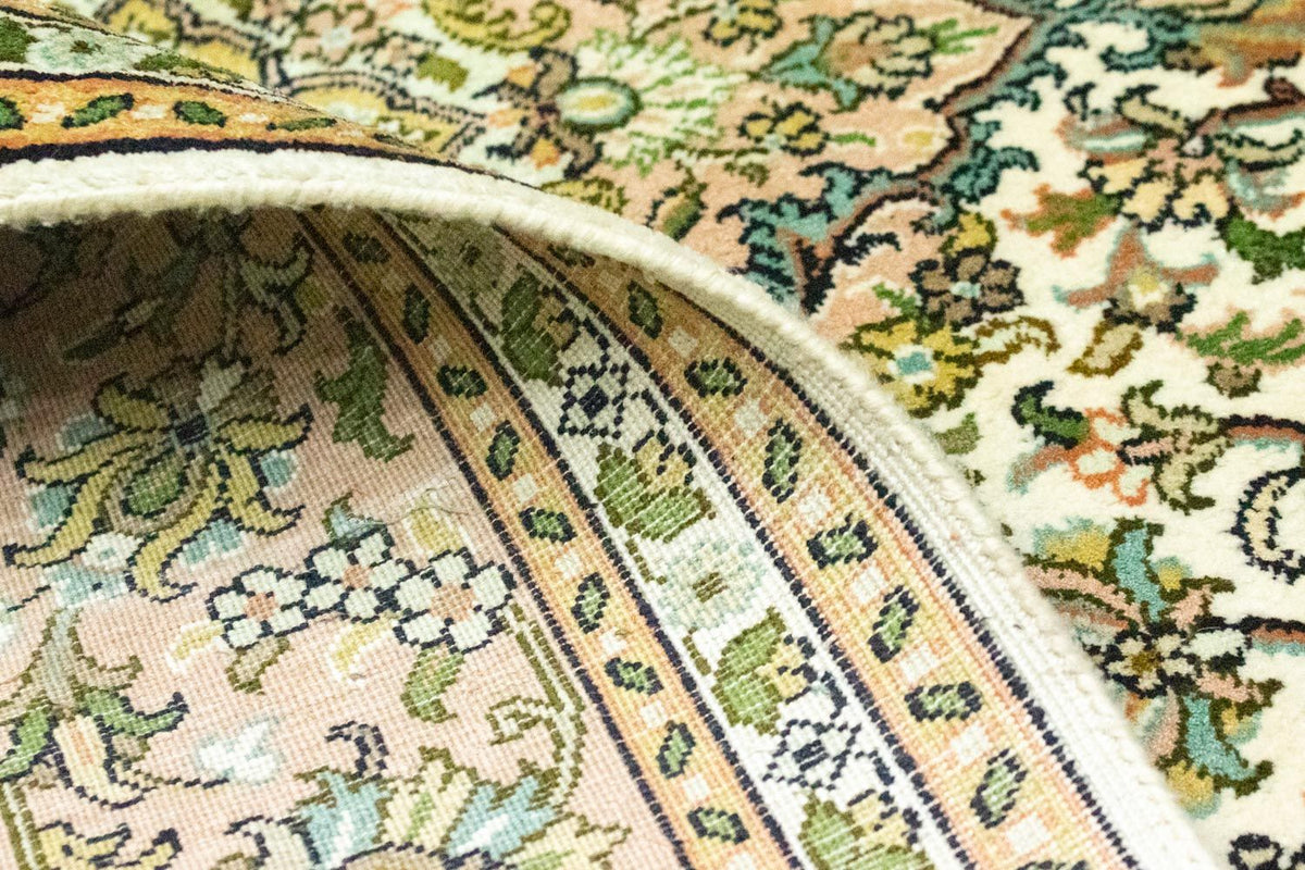 Jedwabny dywan - Kashmir Silk - 183 x 125 cm - beżowy