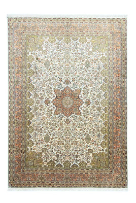 Jedwabny dywan - Kashmir Silk - 308 x 217 cm - beżowy