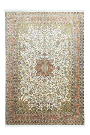 Jedwabny dywan - Kashmir Silk - 308 x 217 cm - beżowy
