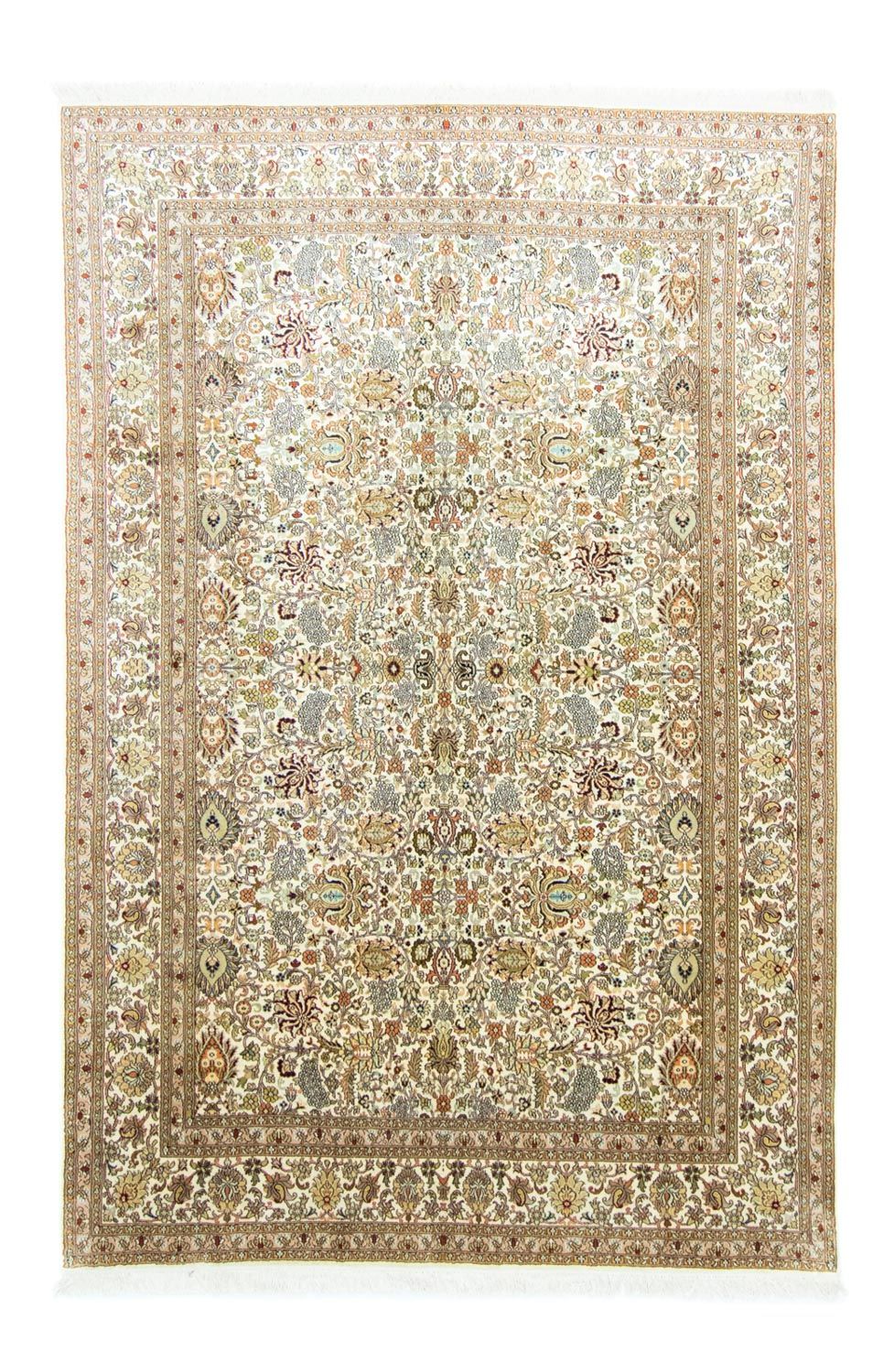Jedwabny dywan - Kashmir Silk - 274 x 184 cm - beżowy