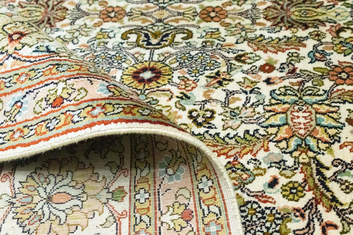 Jedwabny dywan - Kashmir Silk - 274 x 184 cm - beżowy