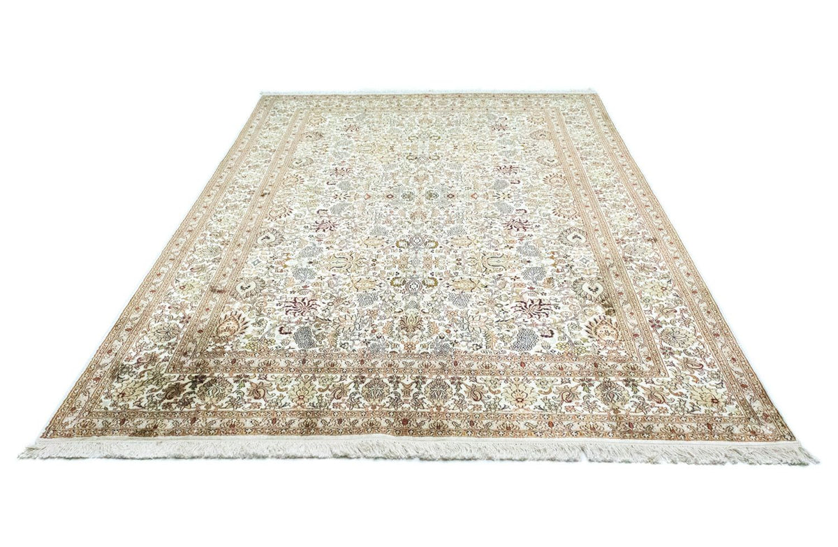 Jedwabny dywan - Kashmir Silk - 274 x 184 cm - beżowy
