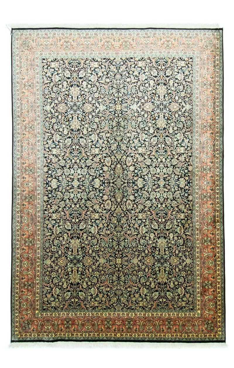 Jedwabny dywan - Kashmir Silk - 315 x 214 cm - niebieski