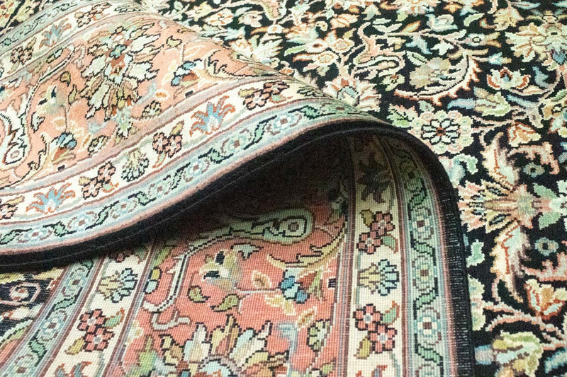 Jedwabny dywan - Kashmir Silk - 315 x 214 cm - niebieski