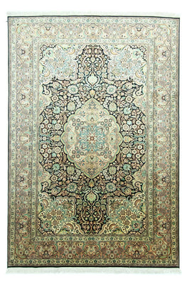 Jedwabny dywan - Kashmir Silk - 311 x 213 cm - niebieski