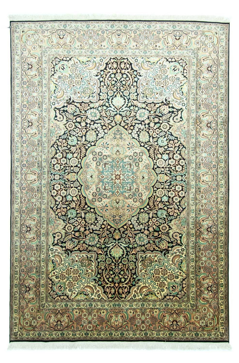 Jedwabny dywan - Kashmir Silk - 311 x 213 cm - niebieski