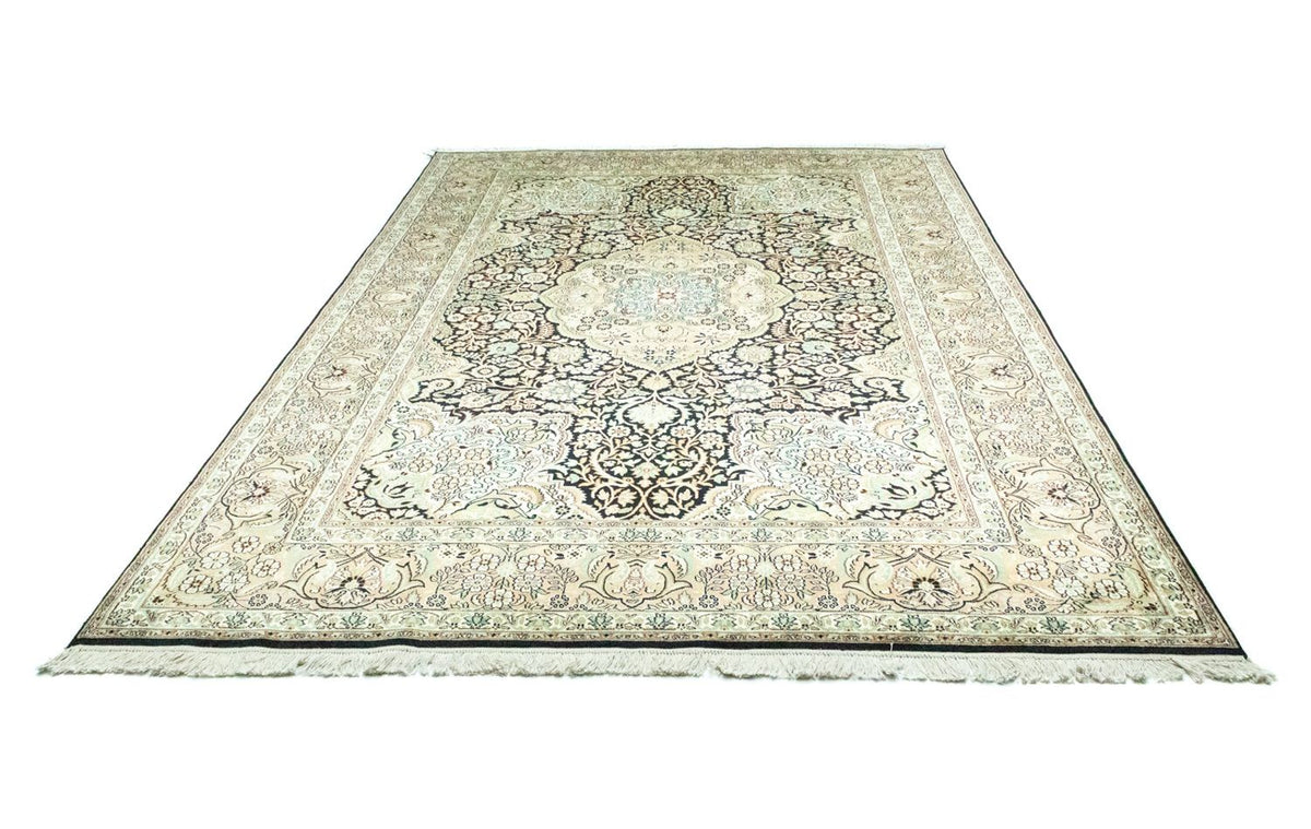 Jedwabny dywan - Kashmir Silk - 311 x 213 cm - niebieski