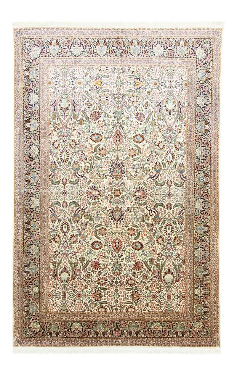 Jedwabny dywan - Kashmir Silk - 316 x 211 cm - beżowy