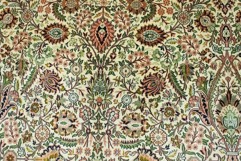 Jedwabny dywan - Kashmir Silk - 316 x 211 cm - beżowy
