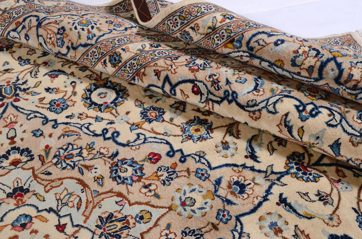 Dywan perski - Keshan - 379 x 241 cm - beżowy