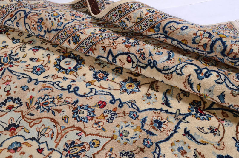 Dywan perski - Keshan - 379 x 241 cm - beżowy