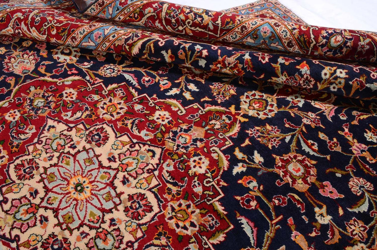 Dywan perski - Keshan - 403 x 290 cm - niebieski