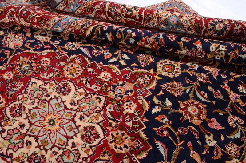 Dywan perski - Keshan - 403 x 290 cm - niebieski