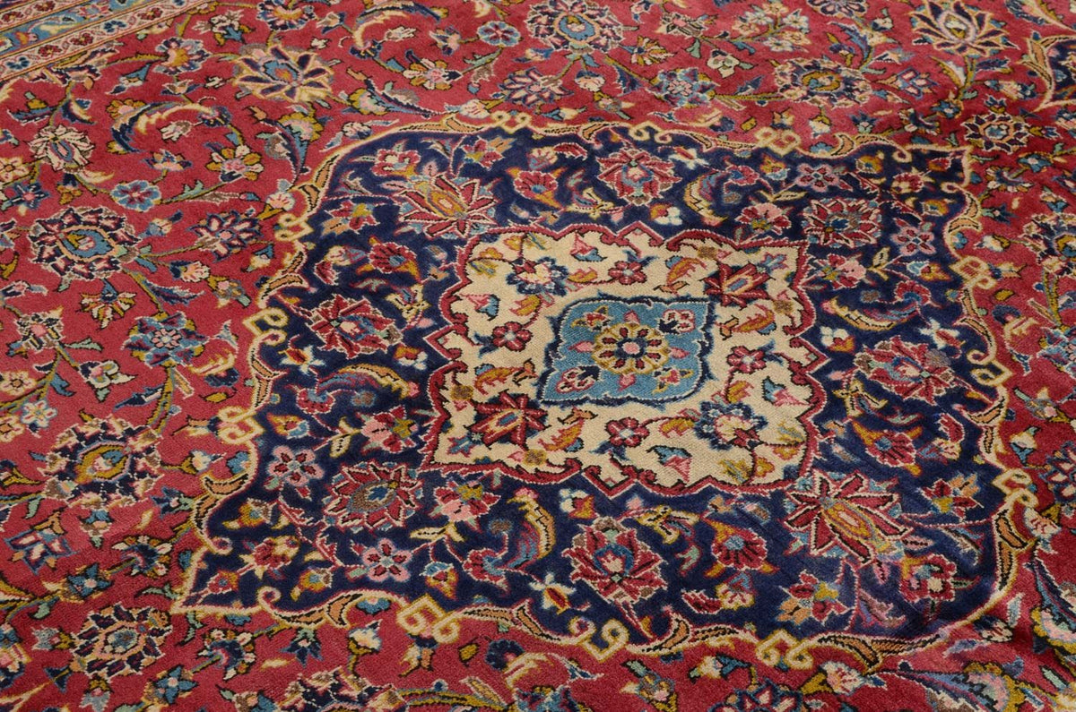 Dywan perski - Keshan - 344 x 243 cm - czerwony