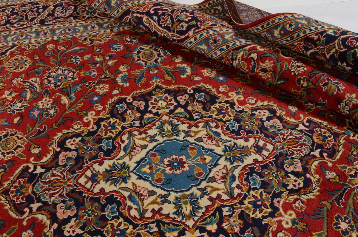 Dywan perski - Keshan - 359 x 252 cm - czerwony