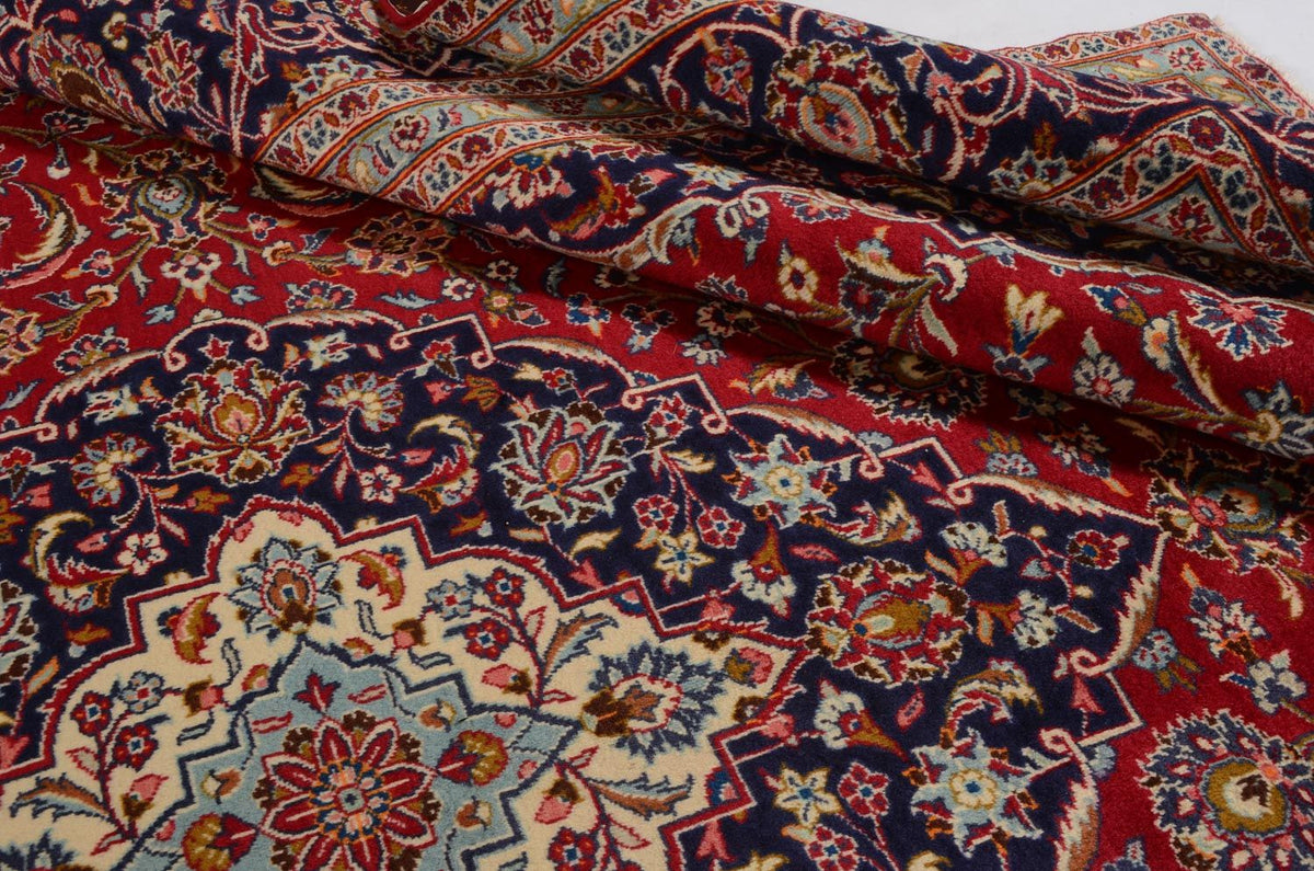 Dywan perski - Keshan - 398 x 293 cm - czerwony