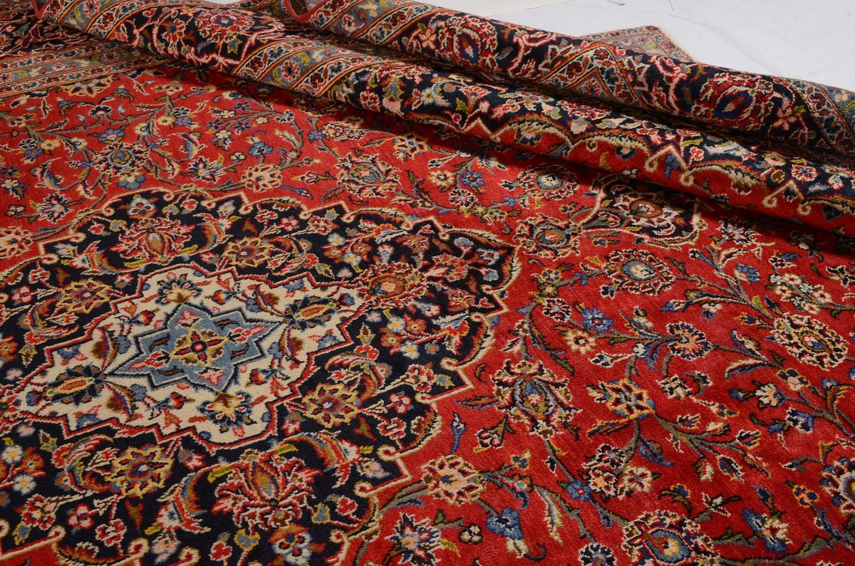 Dywan perski - Keshan - 414 x 292 cm - czerwony