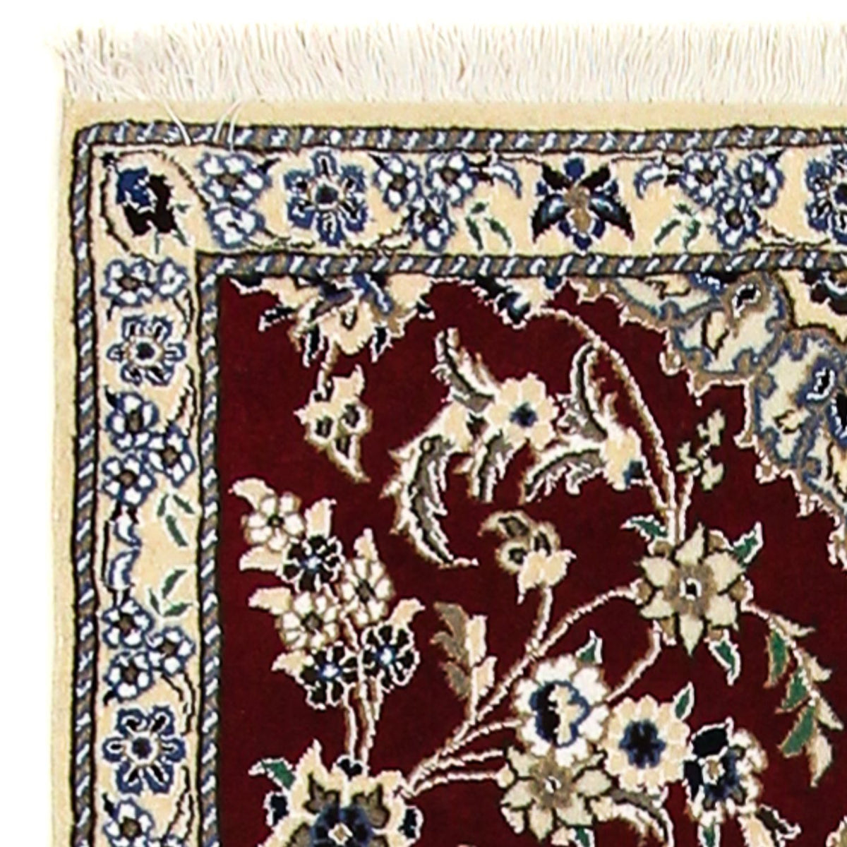 Biegacz Dywan perski - Nain - Królewski - 203 x 81 cm - ciemna czerwień