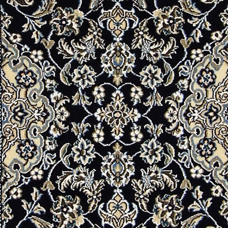 Biegacz Dywan perski - Nain - Królewski - 196 x 61 cm - ciemnoniebieski