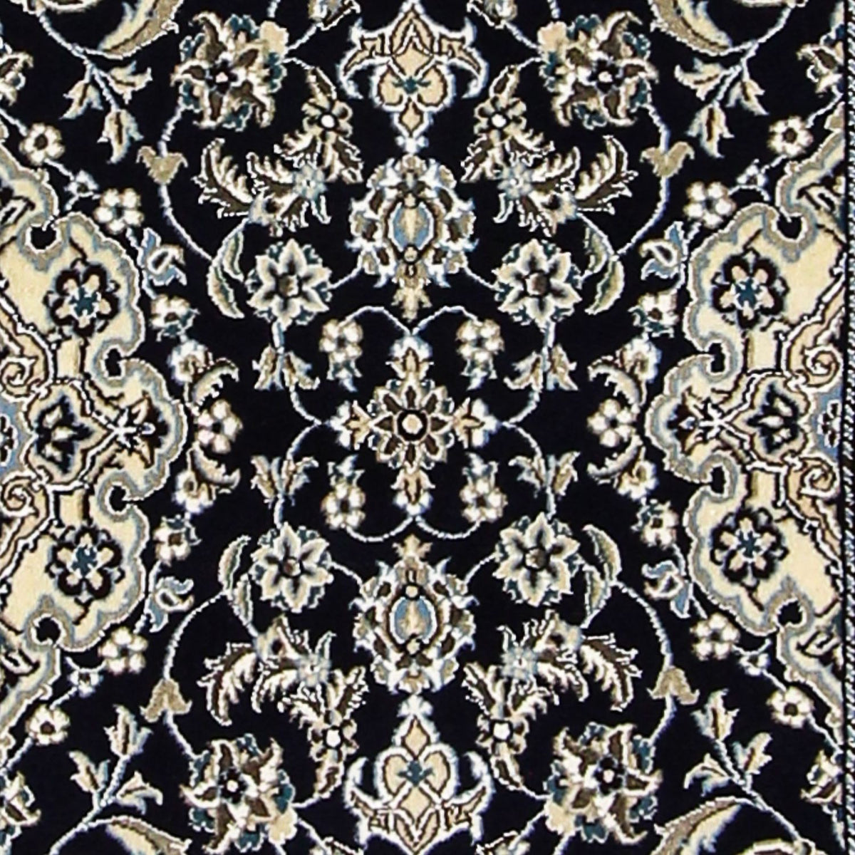 Biegacz Dywan perski - Nain - Królewski - 200 x 62 cm - ciemnoniebieski