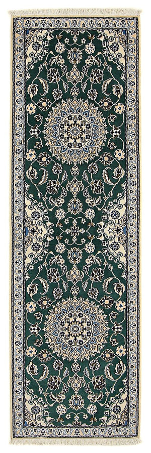 Biegacz Dywan perski - Nain - Królewski - 200 x 60 cm - ciemna zieleń