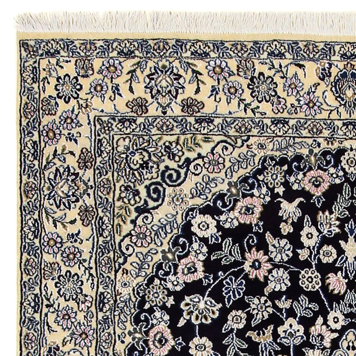 Dywan perski - Nain - Królewski - 204 x 128 cm - ciemnoniebieski