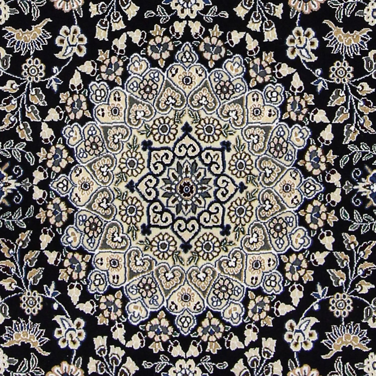 Dywan perski - Nain - Królewski - 202 x 130 cm - ciemnoniebieski