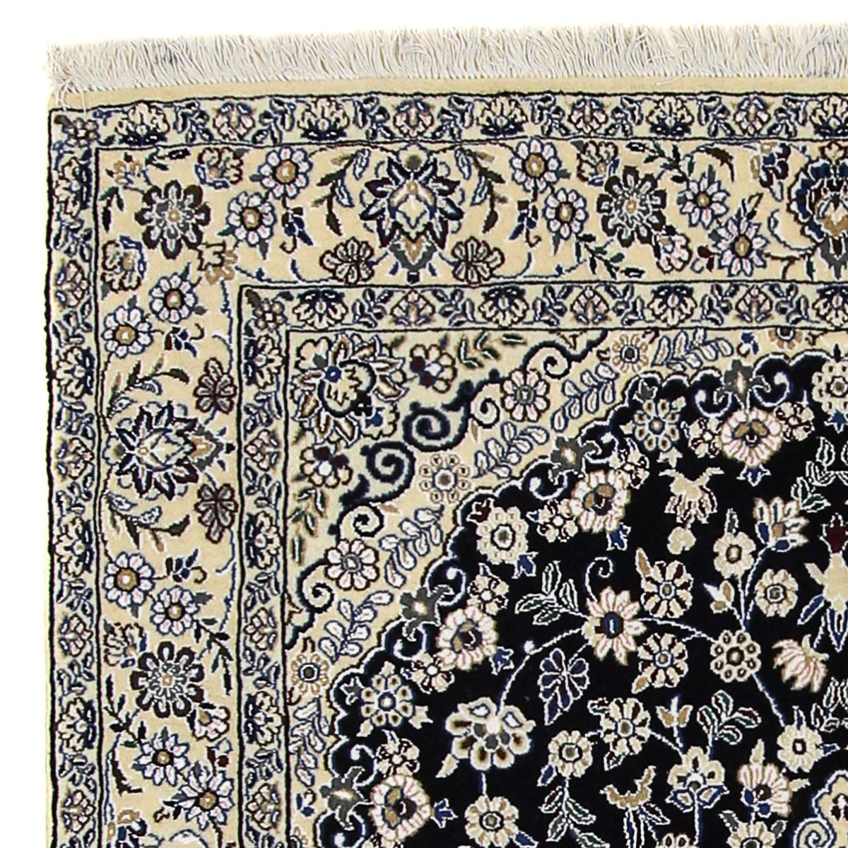 Dywan perski - Nain - Królewski - 202 x 130 cm - ciemnoniebieski