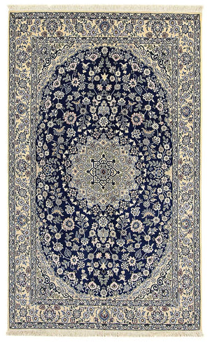 Dywan perski - Nain - Królewski - 216 x 134 cm - ciemnoniebieski