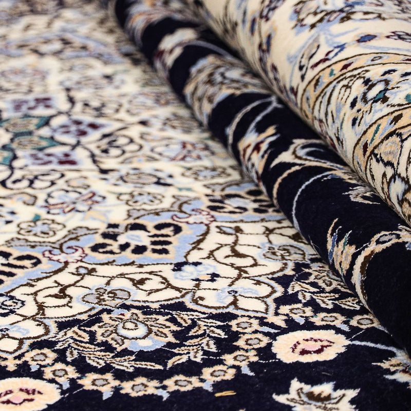 Dywan perski - Nain - Premium - 360 x 250 cm - ciemnoniebieski