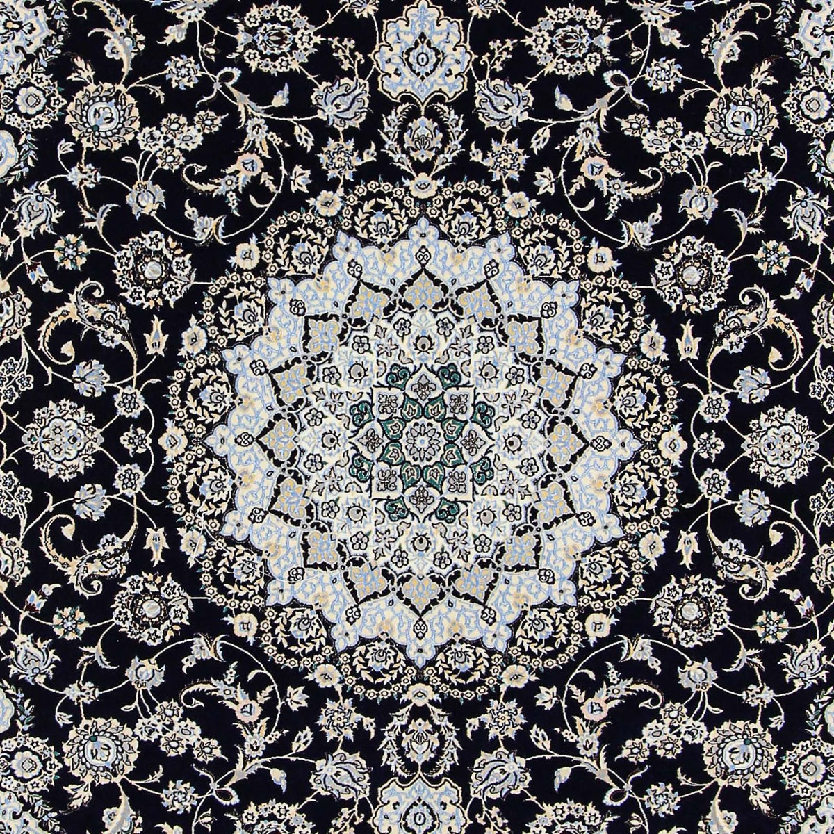 Dywan perski - Nain - Premium - 358 x 254 cm - ciemnoniebieski