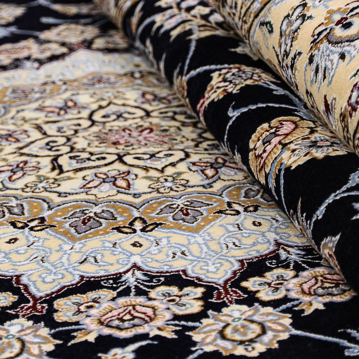 Dywan perski - Nain - Królewski - 356 x 248 cm - ciemnoniebieski