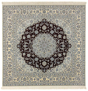 Dywan perski - Nain - Premium kwadratowy  - 260 x 252 cm - ciemnoniebieski