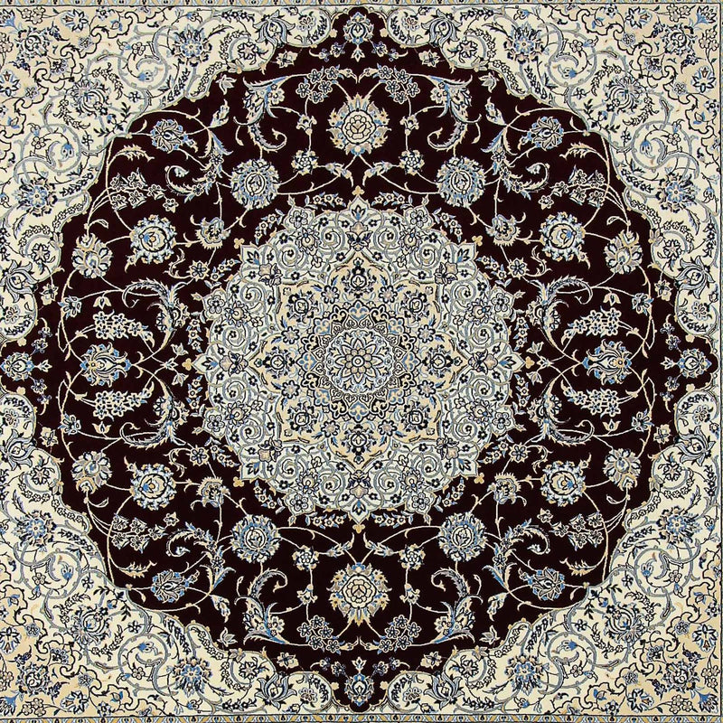 Dywan perski - Nain - Premium kwadratowy  - 260 x 252 cm - ciemnoniebieski