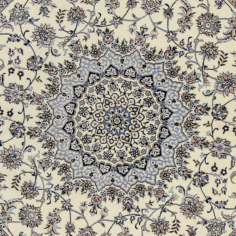 Dywan perski - Nain - Premium okrągły  - 200 x 200 cm - beżowy