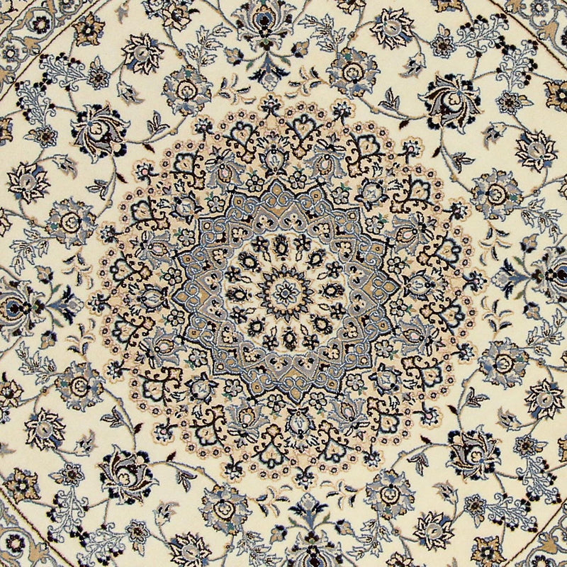 Dywan perski - Nain - Królewski okrągły  - 200 x 200 cm - beżowy