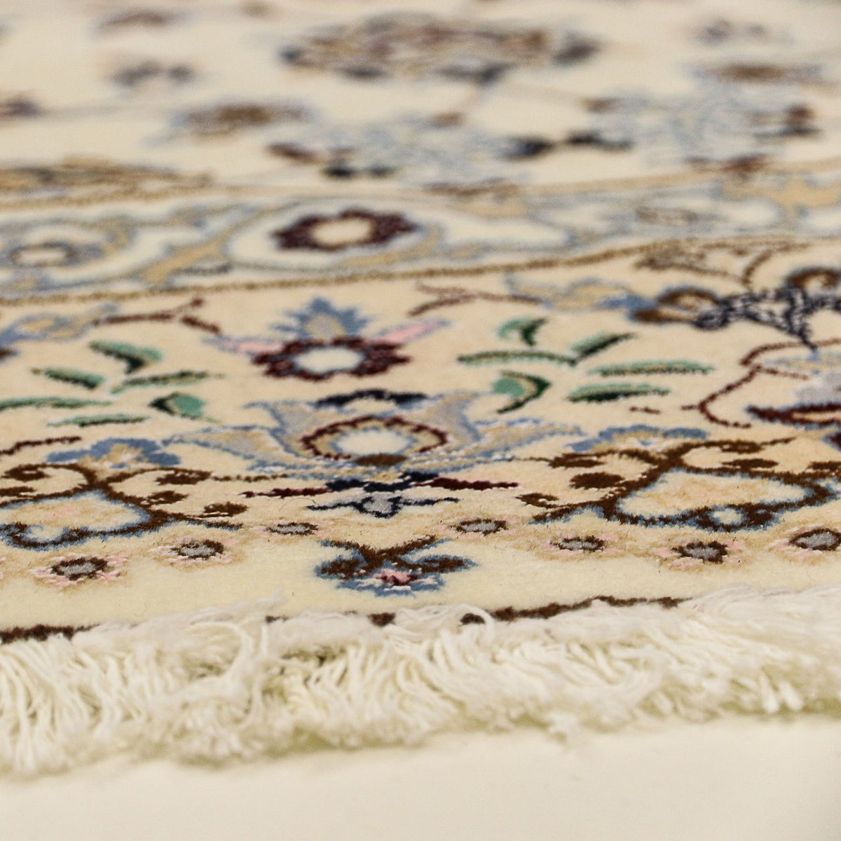 Dywan perski - Nain - Królewski okrągły  - 200 x 200 cm - beżowy