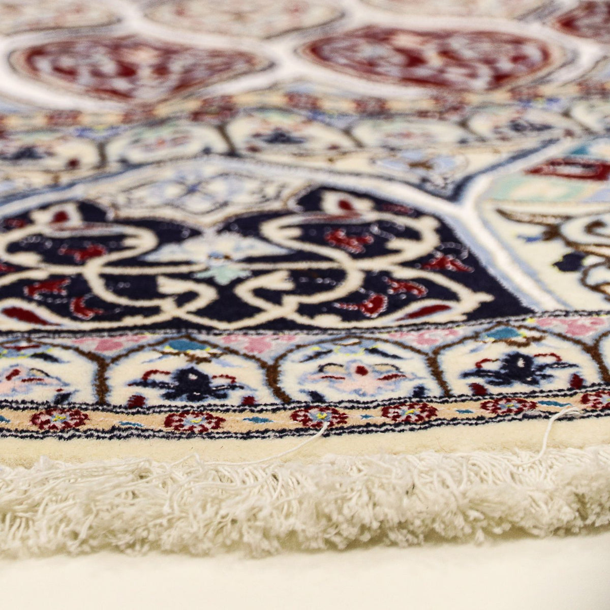 Dywan perski - Nain - Premium okrągły  - 250 x 250 cm - beżowy