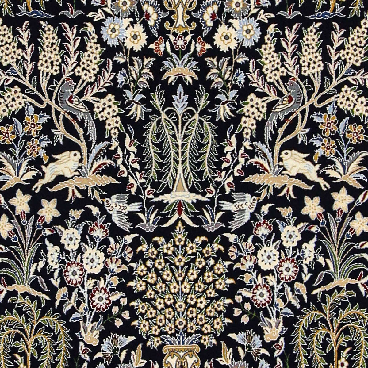 Dywan perski - Nain - Premium - 157 x 100 cm - ciemnoniebieski