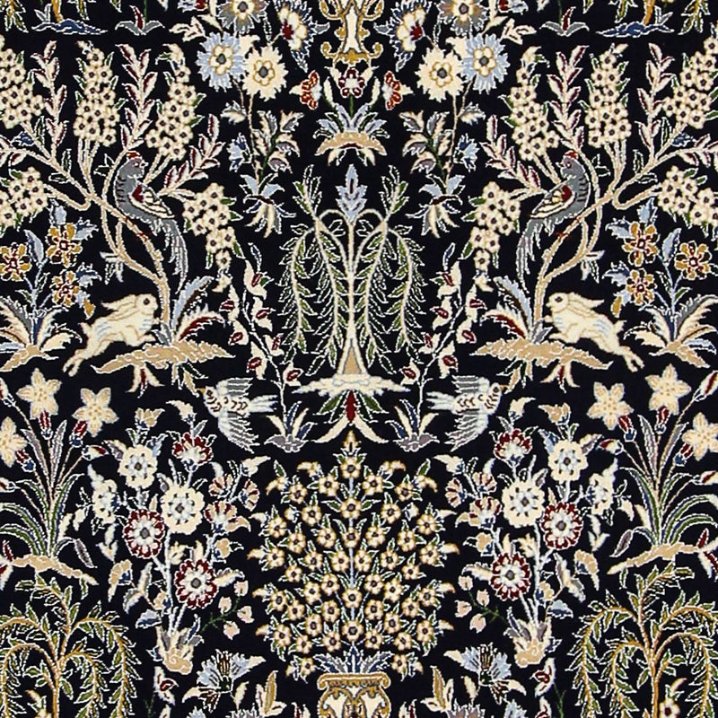 Dywan perski - Nain - Premium - 157 x 100 cm - ciemnoniebieski