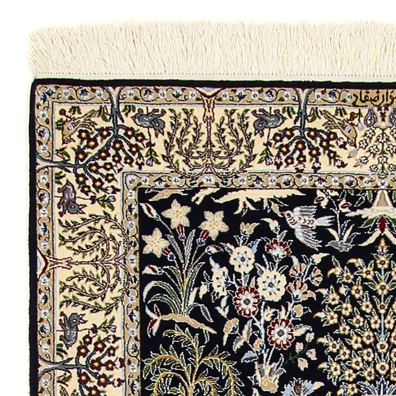 Dywan perski - Nain - Premium - 157 x 100 cm - ciemnoniebieski