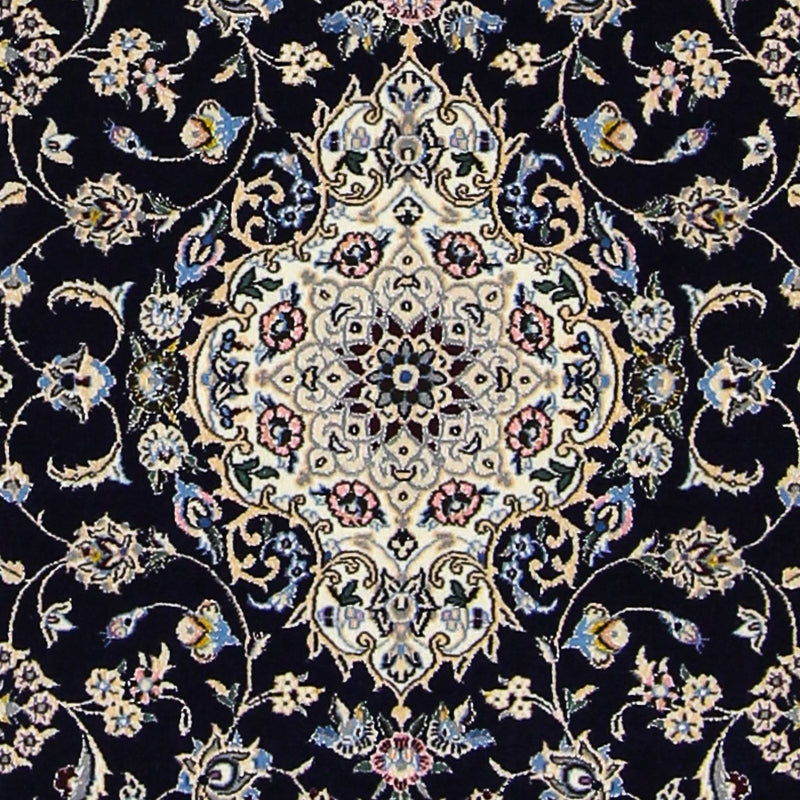 Dywan perski - Nain - Premium - 123 x 83 cm - ciemnoniebieski