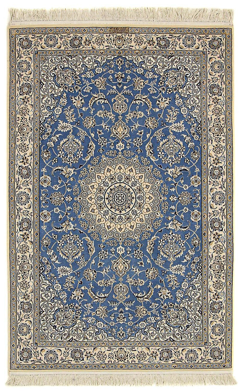 Dywan perski - Nain - Premium - 167 x 107 cm - niebieski
