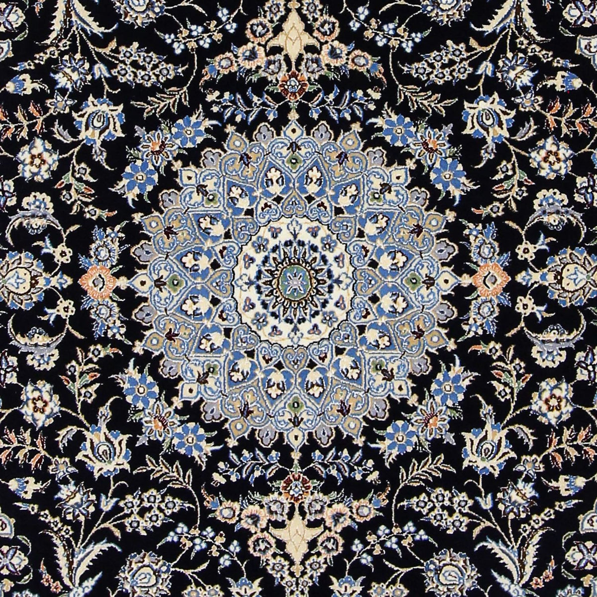 Dywan perski - Nain - Premium - 200 x 130 cm - ciemnoniebieski