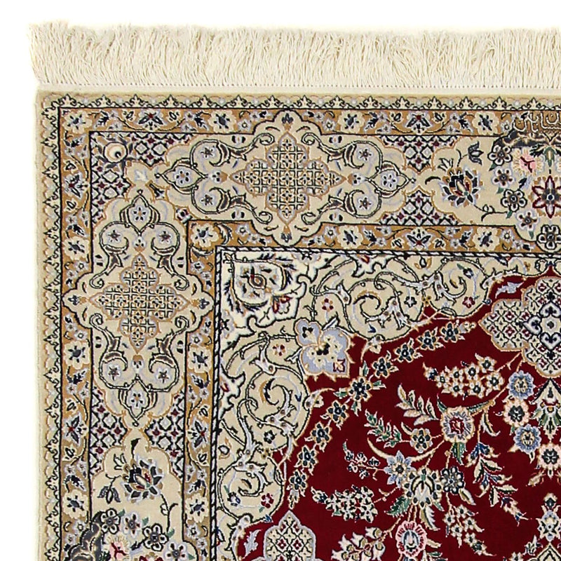 Dywan perski - Nain - Premium - 197 x 128 cm - ciemna czerwień