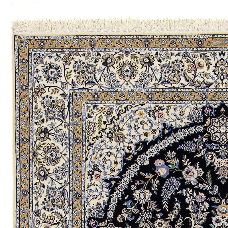 Dywan perski - Nain - Premium - 246 x 162 cm - ciemnoniebieski