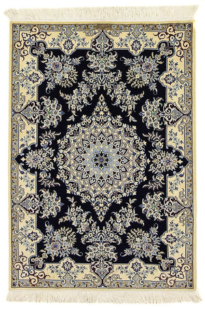 Dywan perski - Nain - Premium - 140 x 100 cm - ciemnoniebieski